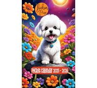 2025-2026 Bichon Frise Pocket Calendar: 2 Years Small Monthly Planner For Purse