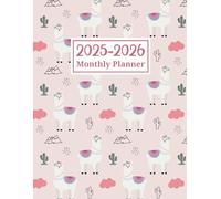 2025-2026 Monthly Planner: Two Year Agenda Calendar From January 2025 To December 2026 - Cute Funny Llama Cover