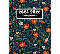 2025-2026 Monthly Planner Two-year calendar: with Holidays, Inspirational Quotes, Extra Pages for Notes, Contacts, Password Log, Important Dates, Bill Payments, Birthday, Annual Budget and more