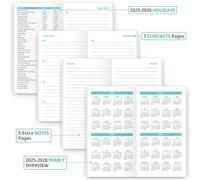 2025-2026 Planner mensile, planner mensile 2025-2026 - Taccuino di pianificazione multifunzionale | Notebook accademico compatto da 24 mesi per studenti universitari, insegnante