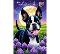 2025-2026 Pocket Calendar: 2-Years Small Monthly Planner, Size 4*6.5 inches | Cover Boston Terrier |