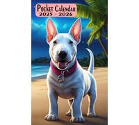 2025-2026 Pocket Calendar: 2-Years Small Monthly Planner, Size 4*6.5 inches | Cover Bull Terrier Puppies |