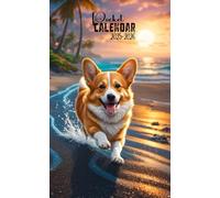 2025-2026 Pocket Calendar: 2-Years Small Monthly Planner, Size 4*6.5 inches | Cover Corgi |