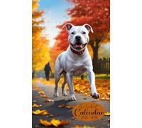 2025-2026 Pocket Calendar: American Staffordshire Terrier Cover, 2-Years Small Size 4*6.5 inches For Purse