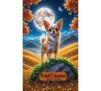 2025-2026 Pocket Calendar: Chihuahua Cover, 2-Years Small Size 4*6.5 inches For Purse