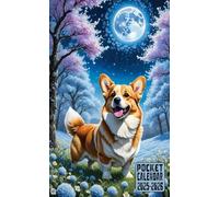 2025-2026 Pocket Calendar: Corgi Cover, 2-Years Small Size 4*6.5 inches For Purse