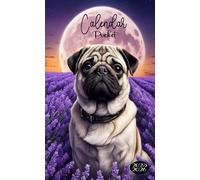 2025-2026 Pocket Calendar: Pug Cover, 2-Years Small Size 4*6.5 inches For Purse