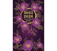 2025-2026 Pocket Calendar: Small Size, 2-Year Monthly Planner For Purse, From January 2025 To December 2026, Floral Cover.