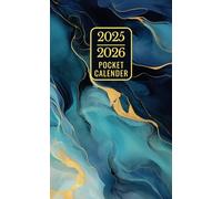 2025-2026 Pocket Planner: 2 Year Daily, Weekly, Monthly Tracker for Purse or Wallet with Compact Calendar, Contacts, Annual Goals, Notes Pages & More (Blue Marble Cover)