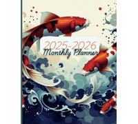 2025-2026 Two Year Monthly Planner/Calendar: 8.5 x 11", Koi Fish Design, Pages with U.S. Holidays, Space for Important Dates and Notes
