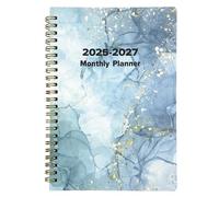 2025-2027 Pianificatore mensile - Datebook elegante di 3 anni, organizzatore legato alla | Organizzatore di pianificatore giornaliero, taccuino personale funzionale, tracker di produttività c