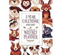 2025-2027 Weekly planner: Week And Monthly Three-Year Schedule Organizer (2025-2027) with Wildlife Animal Pattern Cover, US Holidays, Yearly Goals, Habit Tracker, and Notes