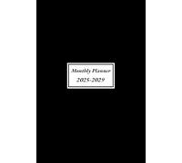 2025-2029 Monthly Planner 6x9: Five Years from January 2025 to December 2029 with Holidays (Black Cover)