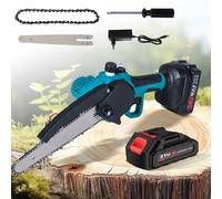 2025 3000W Mini potatura seghe a catena elettriche da 8 pollici con una batteria al litio oliatore 24V lavorazione del legno rifilatura utensile elettrico da giardino 1 batterie and 1 charger