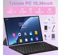 2025 5g Global ultimo tablet Android 13 da 10,36 pollici Pad 16GB + 1TB 12000mAh 10core 16MP 32MP WIFI Type-C per studiare Tablet Android
