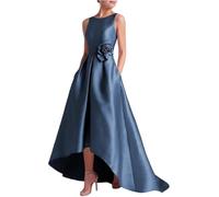 2025 Abito da Sera da Sera con mancorsi Floreale 3D Floral A-Line Florel A-Line con Tasca,Marina Militare,L