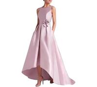 2025 Abito da Sera da Sera con mancorsi Floreale 3D Floral A-Line Florel A-Line con Tasca,Rosa,S