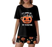 2025 Accogliente pigiama da donna, comoda biancheria da notte loungewear per abbigliamento casual, relax nella vita di tutti i giorni, pantaloncini da donna, Nero , S