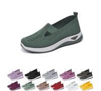 2025 Addenno Womens Shoes, Women's Casual Breathable Slip on Orthopaedic Walking Sneakers, Orthopedic Shoes for Women (40,Green)
