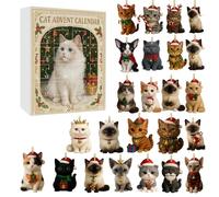 2025 Advent Countdown Calendar, Cat Christmas Countdown Calendar,24 Days Calendars Xmas Advent Calendars Christmas Tree Pendant Decoration Funny Decor Gift for Animal Lovers Decorations Gift