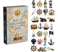2025 Age of Discovery Collector'S Countdown Edition, 24 set unici di oggetti da collezione marittimi, calendario dell'avvento di 24 giorni Age of Discovery, regalo a tema esplorazione nautica (1pcs)