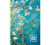 2025: Agenda Settimanale | Formato A6 Tascabile | 1 Settimana Su 2 Pagine | 12 Mesi Mini Weekly Planner | Diario Giornaliero | Calendario Appuntamenti Planning | Van Gogh Ramo di mandorlo in fiore