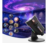 [2025 aggiornato] Proiettore galassia, proiettore a stella planetario HD con luce notturna a 7 colori realistico cielo stellato sistema solare nebulosa luna per camera da letto soffitto decorazione