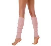 2025 anni '80 anni '90 scaldamuscoli da donna a coste color neon calzini eleganti accessori colorati fluorescenti a maglia calzini lana calzini bambini Family, Colore: rosa., Taglia unica