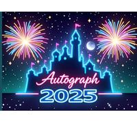 2025 Autograph Book for Kids: Signature & Photo Keepsake for Characters and Princesses - Perfect for Theme Park & Cruise Vacations - Black, Pink & Blue Castle Cover Scrapbook