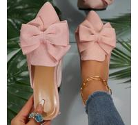 2025 Autunno Scarpe Mule da Donna con Punta Affusolata e Fiocco, Comode e Versatili, Nuovi Arrivi per Primavera/Estate, Mocassini Slip-On, Eleganti Scarpe Casual Flat Senza Tacco CN35,CN36,CN37,CN38,C