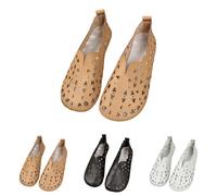 2025 Ballerine Donne Estate Comode Pelle Scarpe Piatte Vestire Festa Eleganti Fiori Ballerina Comodi Intrattenimento Scarpe Sportive Senza Lacci Morbido Traspiranti Scarpe Barefoot Mocassini, A05