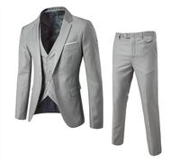 2025 - Bambini Bambino Bambino Bambino Ragazzi Primavera Solido Manica Lunga Pantaloni Cappotto Vestiti Gilet Vestiti 3PC Vestiti Bambini Abiti Ragazzo, grigio., 17-18 Jahre