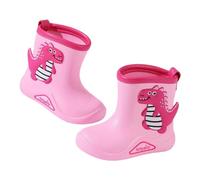 2025 Bambini Stivali Da Pioggia Antiscivolo Bambini Scarpe Da Acqua Classico Rainboots Cartoon Dinosauro Ragazze Fuzzy Stivali Taglia 1, rosa, 27 EU