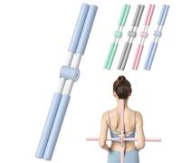 2025 Bastone Da Yoga Con Anima In Acciaio Inossidabile E Schiuma,correttore Di Postura Con Bastone Da Yoga,Auxiliari Per Lo Stretching E Il Massaggio Della Schiena，Per Famiglie-blue