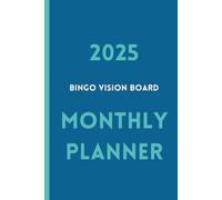 2025 Bingo Vision Board Monthly Planner - Blue: Goals and Dreams Organizer Journal