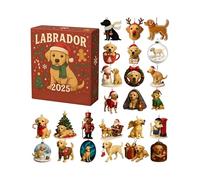 2025 Calendario Avvento Per Amanti Dei Cani,Decorazioni Acriliche 2D 24 Giorni - Ornamento Calendario Countdown Charm Cani,Per Casa Auto Adulti Bambini Feste Regalini