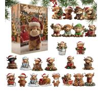 2025 Calendario Avvento Per Natale,Pendente Natalizio 24 Giorni 2D | Set Ornamenti Countdown | Per Feste E Compleanni Da Interno Camera Finestra Porta Albero Auto