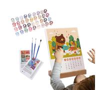 2025 Calendario da parete - Calendario di pittura digitale, decorazione per la casa | Calendario della pittura di famiglia, design a pennello acrilico, pianificatore di calendario mensile per 20
