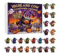 2025 Calendario Del Conto Alla Rovescia Di Halloween | 24 Giorni 2D 2D Calendario Ornamentale Gnomo | Calendar Avvento Di Halloween Con Ornamenti Sospesi | Arredamento Spettrale Per Bambini,