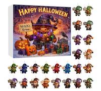 2025 Calendario Del Conto Alla Rovescia Di Halloween | 24 Giorni 2D 2D Calendario Ornamentale Gnomo | Calendar Avvento Di Halloween Con Ornamenti Sospesi | Arredamento Spettrale Per Bambini,