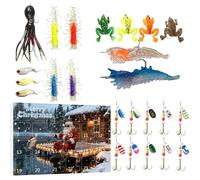 2025 Calendario Del Conto Alla Rovescia Natalizio - Attrezzature Per Pesca In Acqua Salata,Calendario Conto Alla Rovescia Esche Artificiali,Per Adulti Ragazzi Pescatore Lago Fiume