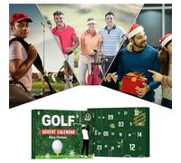 2025 Calendario dell'Avvento da golf creativo per uomo Scatola per aereo stereoscopico 3D 24 pezzi Scatola cieca per il conto alla rovescia di Natale Regalo di Natale