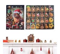 2025 Calendario natalizio di Capybara - 24 giorni Conto alla rovescia ornamenti sospesi, giocattoli per bambini, motivi Capybara, decorazione per scrivania, scaffale, stanza dei bambini, soggio
