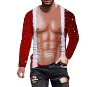 2025 Camicia Noel Uomo Girocollo Maglietta Manica Lunga Cattivissimo Stampato Casual Camicetta Autunno Hive Leggero Natale Chic Ed Elegante Divertente Top Classici Confortevole Festa Top Top