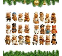 2025 Capibara Avvento Di Natale,2D Decorazione Per Ornamento In Acrilico Con Charm - 24 Giorni Calendario Conto Alla Rovescia Decorazioni Capibara - Per Soggiorno Famiglia Adulti Bambini Festa Omaggi
