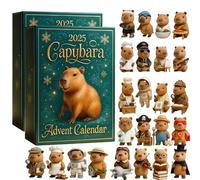 2025 Capybara Advent Calendar, 24-Day Christmas Countdown with 24 2D Acrylic Capybara Ornaments, Cute Animal Tree Decor for Kids, Teens & Adults(2pcs)