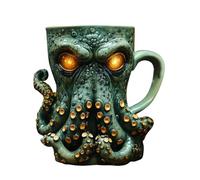 2025 Caraffa pirata ispirata a Cthulhu, tazza medievale da birra, tazza da caffè vichinga, polpo con design 3D, collezionista di draghi (The Fear That Dominates the Old Days)