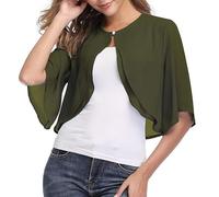 2025 Cardigan per le Donne Scialle Donne Elegante Cardigan di Seta Trapuntato Gilet Manica Sottile Cardigan Copertura di Nozze Vestito Spiaggia b0744lyx5x Maglioni Corte per, Verde, M