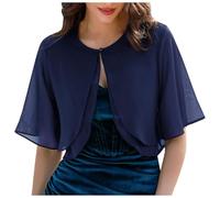 2025 Cardigan per le Donne Scialle Donne Elegante Cardigan di Seta Trapuntato Gilet Manica Sottile Cardigan Copertura di Nozze Vestito Spiaggia b0744lyx5x Maglioni Corte per, Marina Militare, XXL