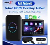 2025 CarlinKit Full Android Ai Box Wireless CarPlay e Android Auto e HDMI per Netflix YouTube 2.4Ghz e 5Ghz WiFi BLE Auto Connect